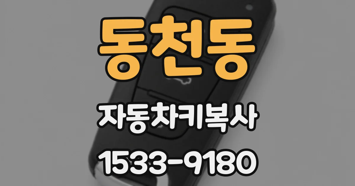 동천동 자동차키복사