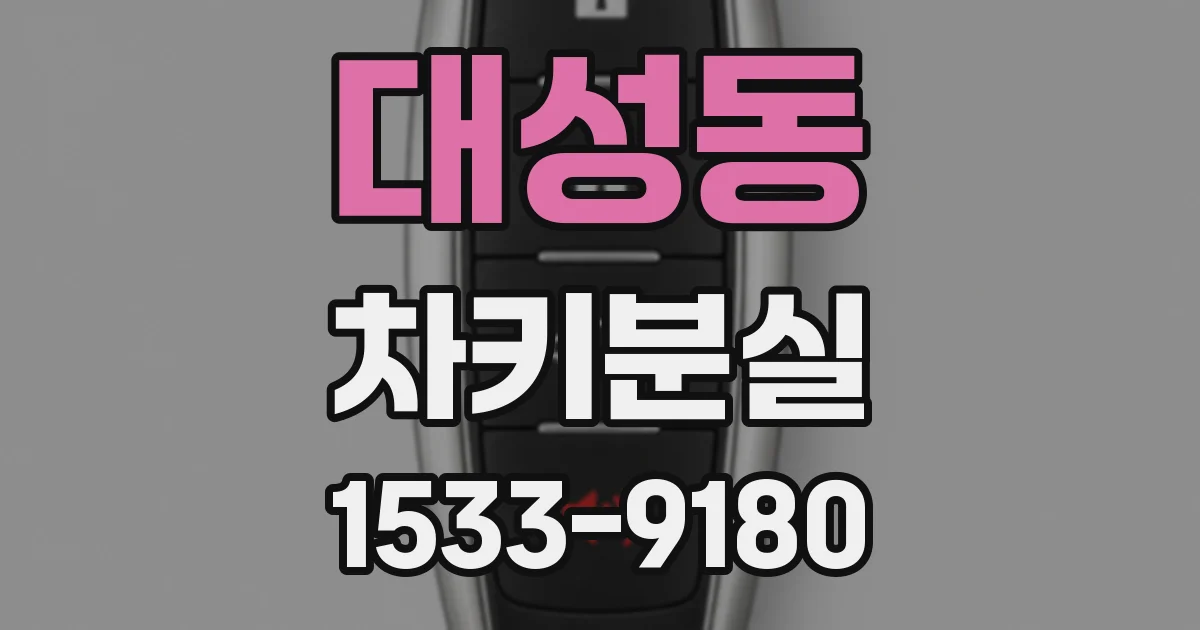 대성동 차키분실