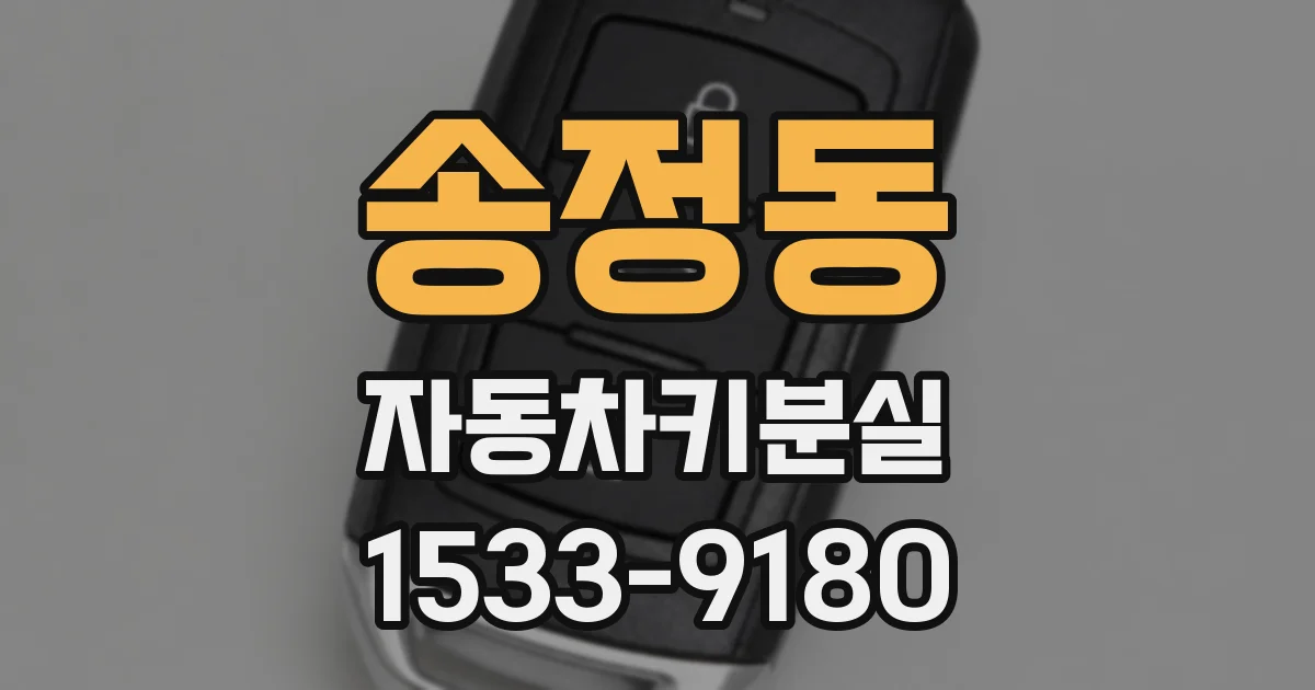 송정동 자동차키분실