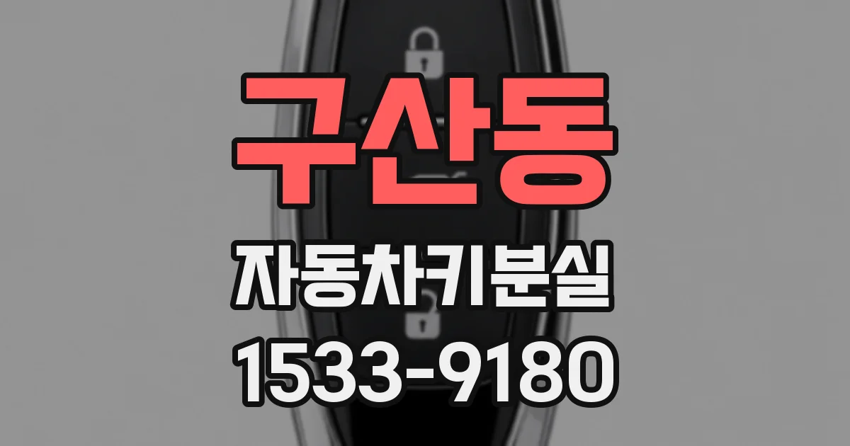 구산동 자동차키분실
