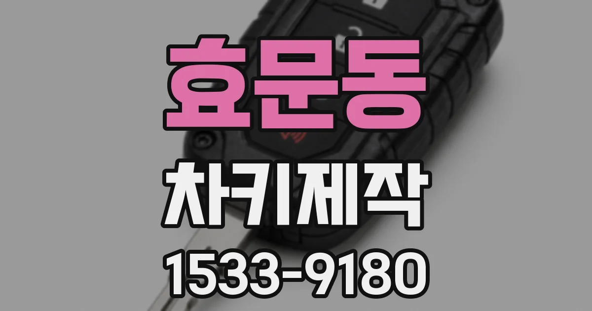 효문동 차키제작