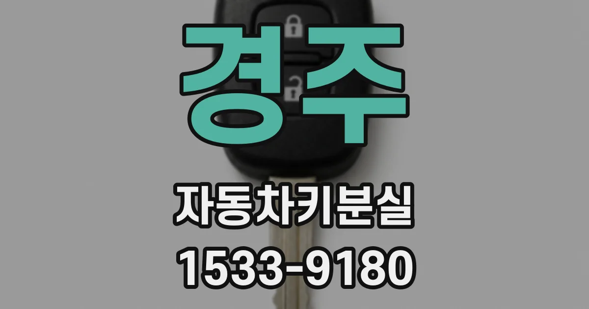 경주 자동차키분실