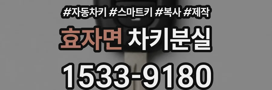 효자면 차키분실
