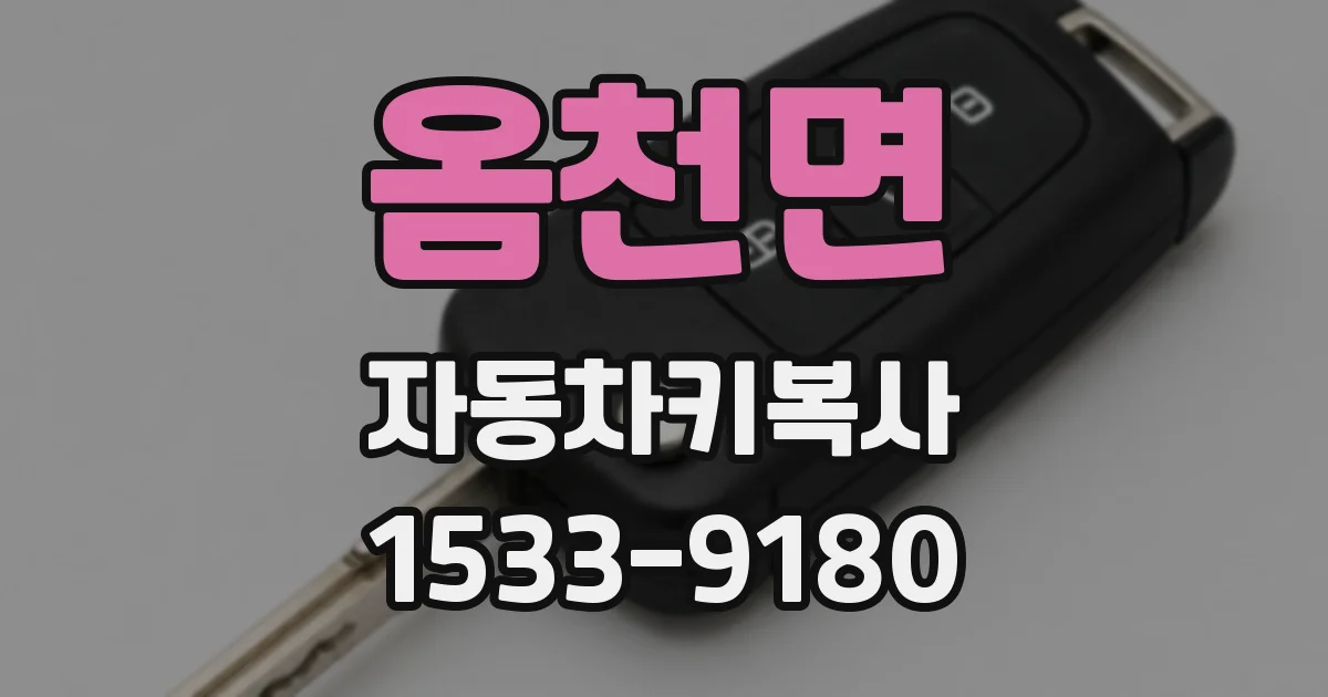 옴천면 자동차키복사