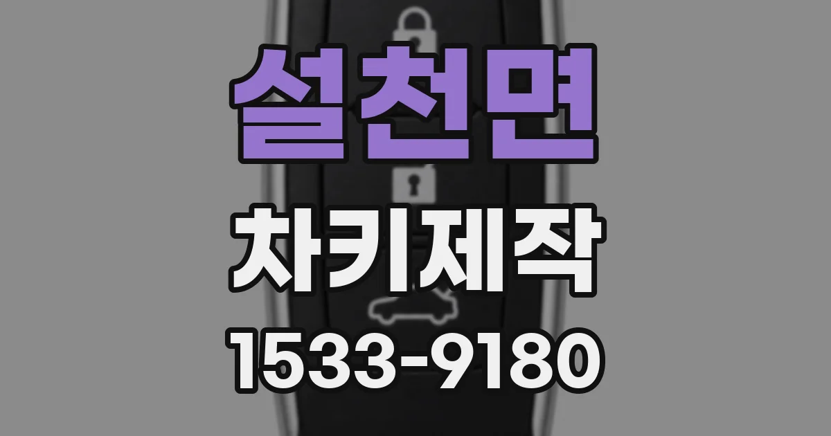 설천면 차키제작