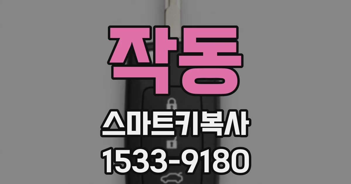 작동 스마트키복사