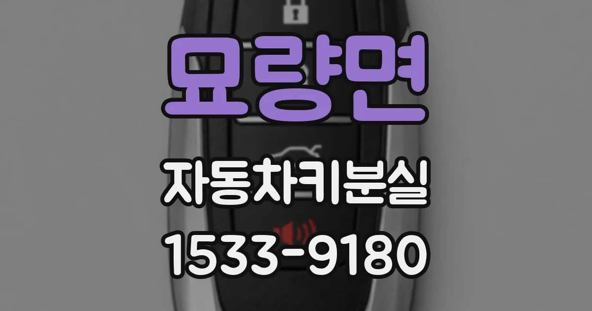 묘량면 자동차키분실