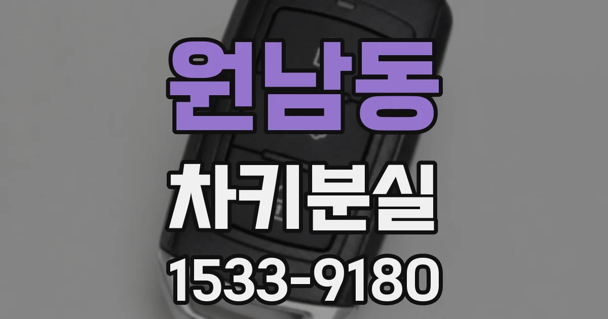 원남동 차키분실
