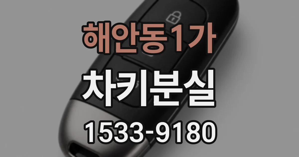 해안동1가 차키분실