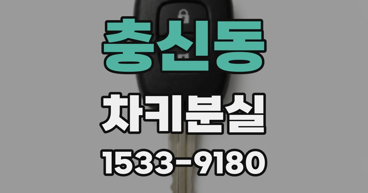 충신동 차키분실