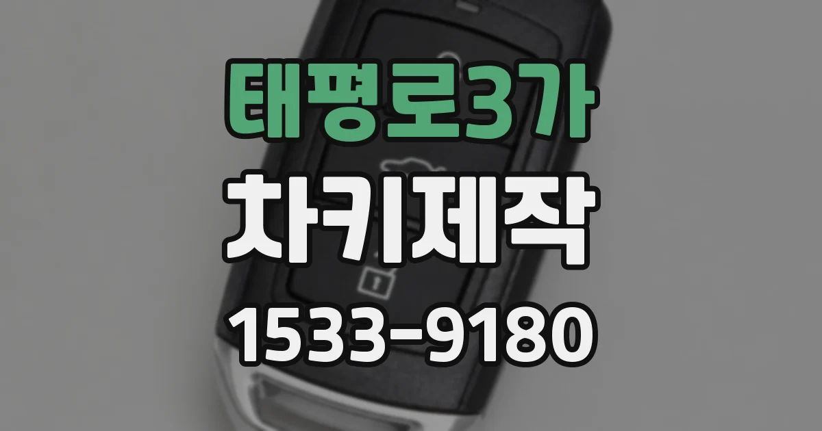 태평로3가 차키제작