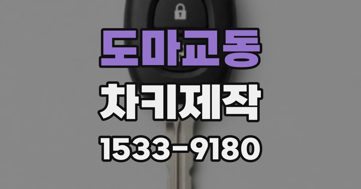 도마교동 차키제작