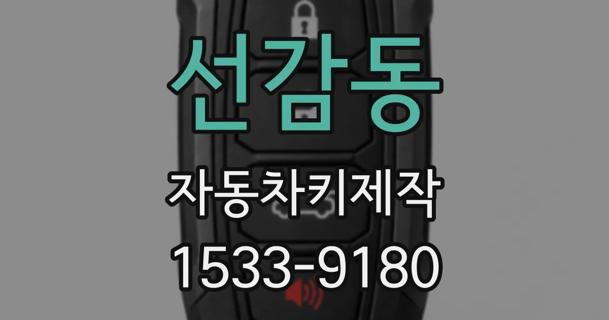 선감동 자동차키제작