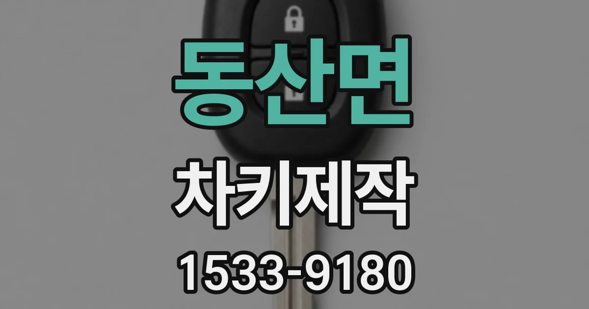 동산면 차키제작
