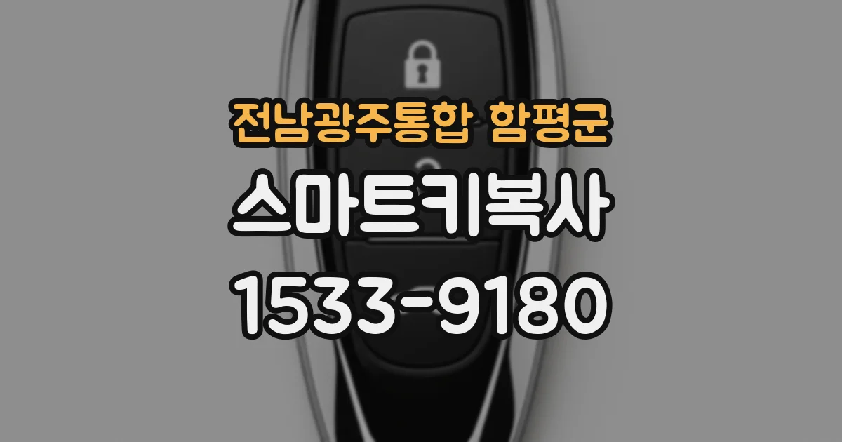 전남광주통합 함평군 스마트키복사