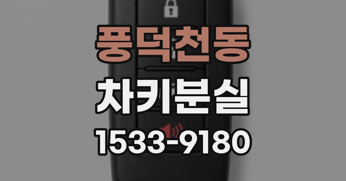 풍덕천동 차키분실