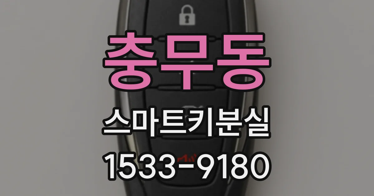 충무동 스마트키분실