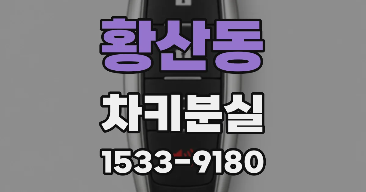 황산동 차키분실