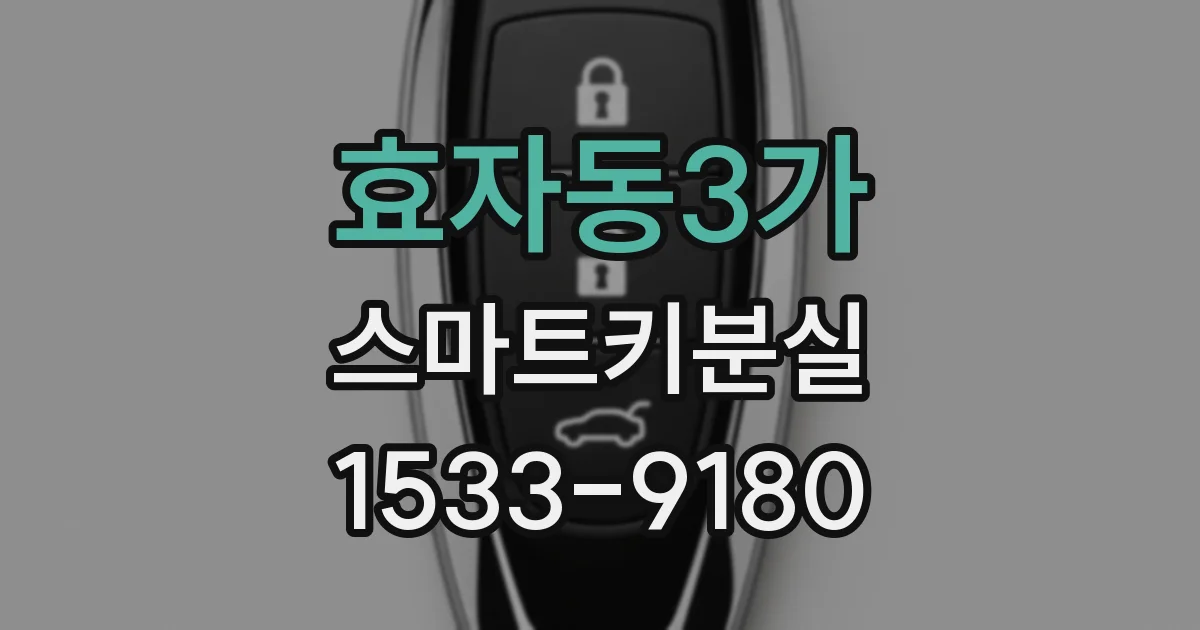 효자동3가 스마트키분실