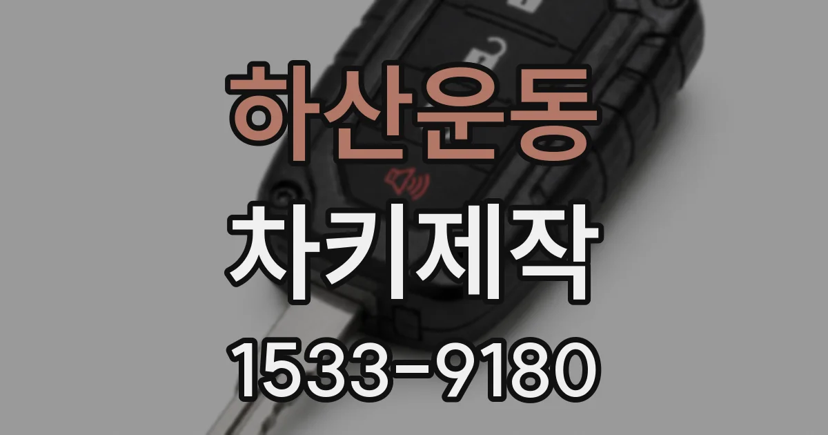 하산운동 차키제작