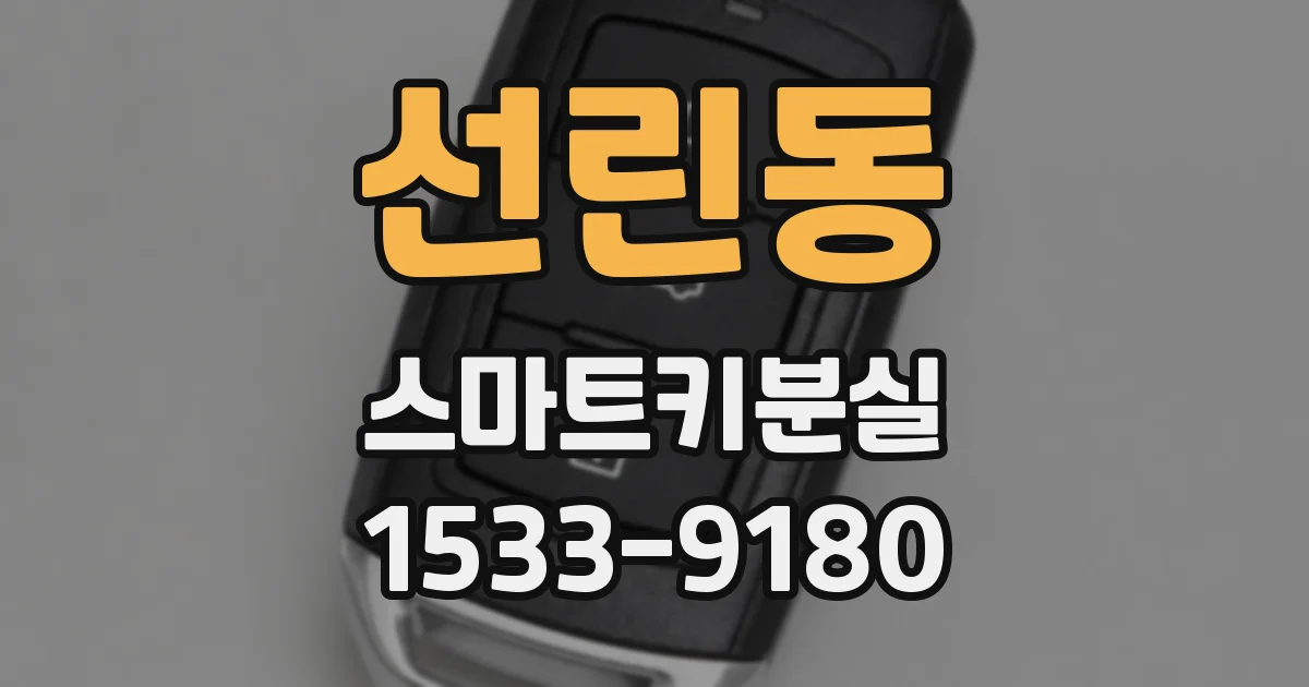 선린동 스마트키분실