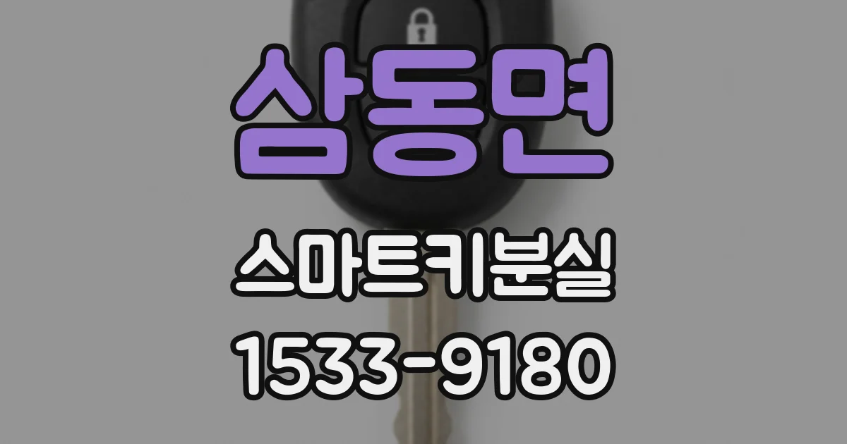 삼동면 스마트키분실