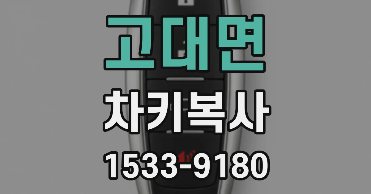 고대면 차키복사
