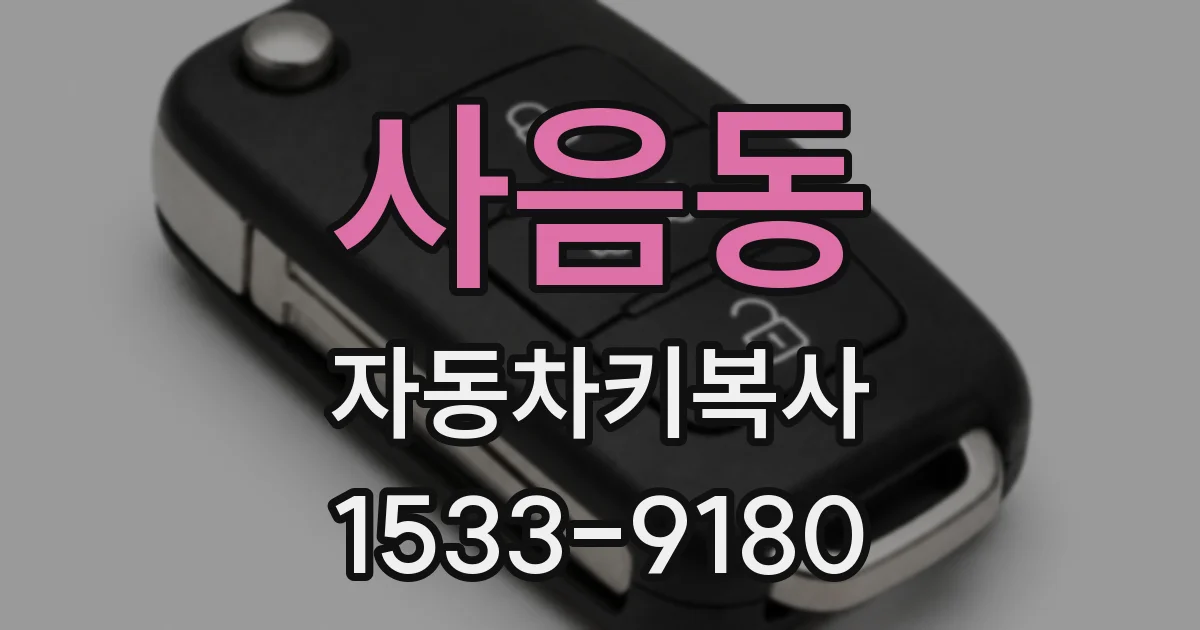 사음동 자동차키복사