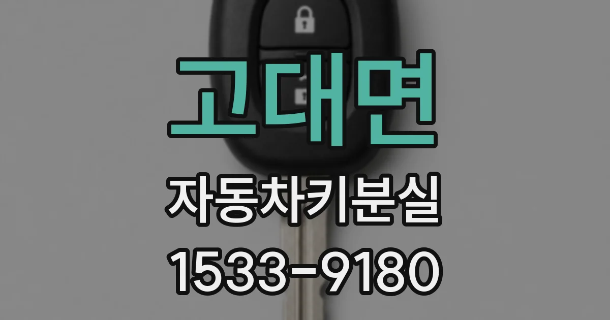 고대면 자동차키분실