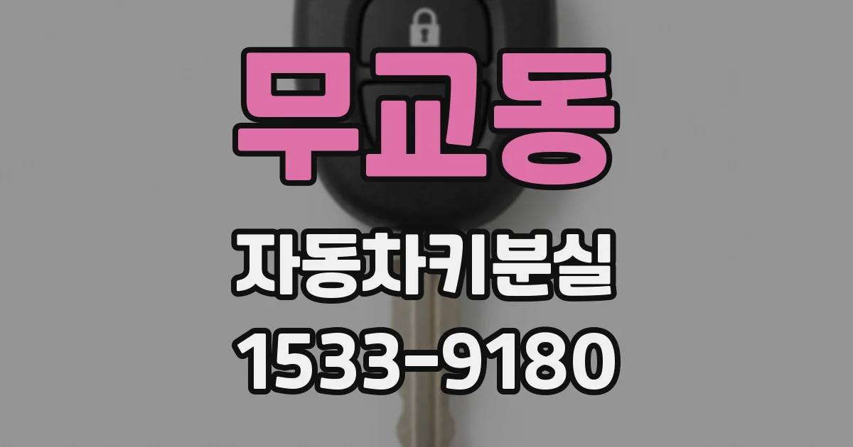 무교동 자동차키분실