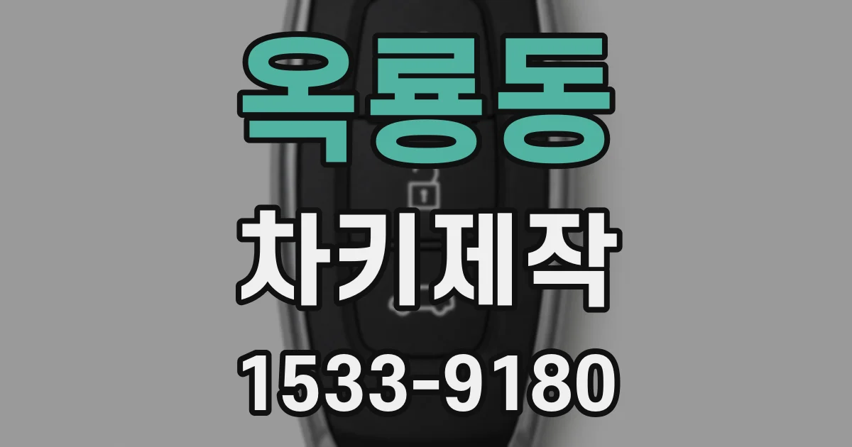 옥룡동 차키제작