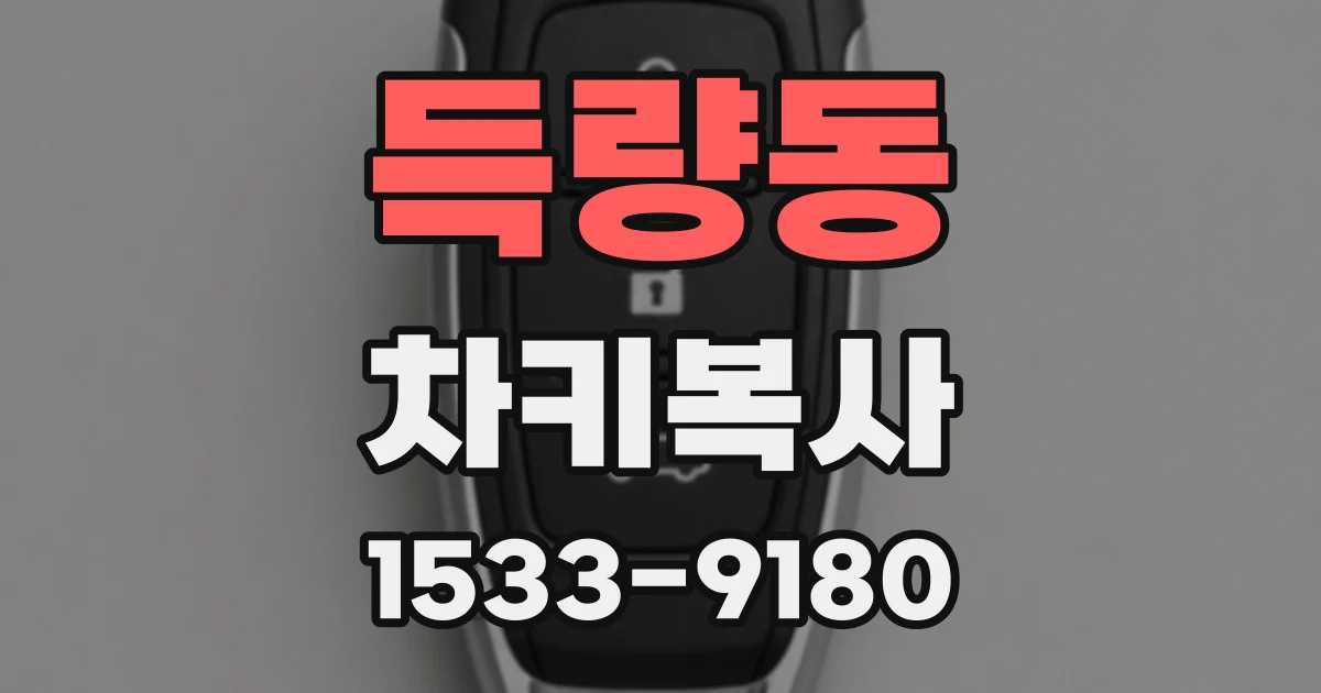 득량동 차키복사
