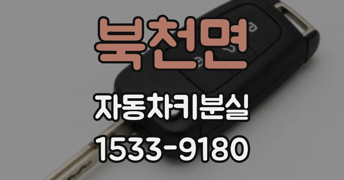 북천면 자동차키분실