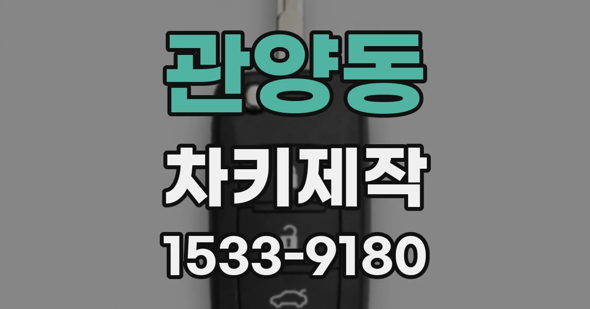 관양동 차키제작