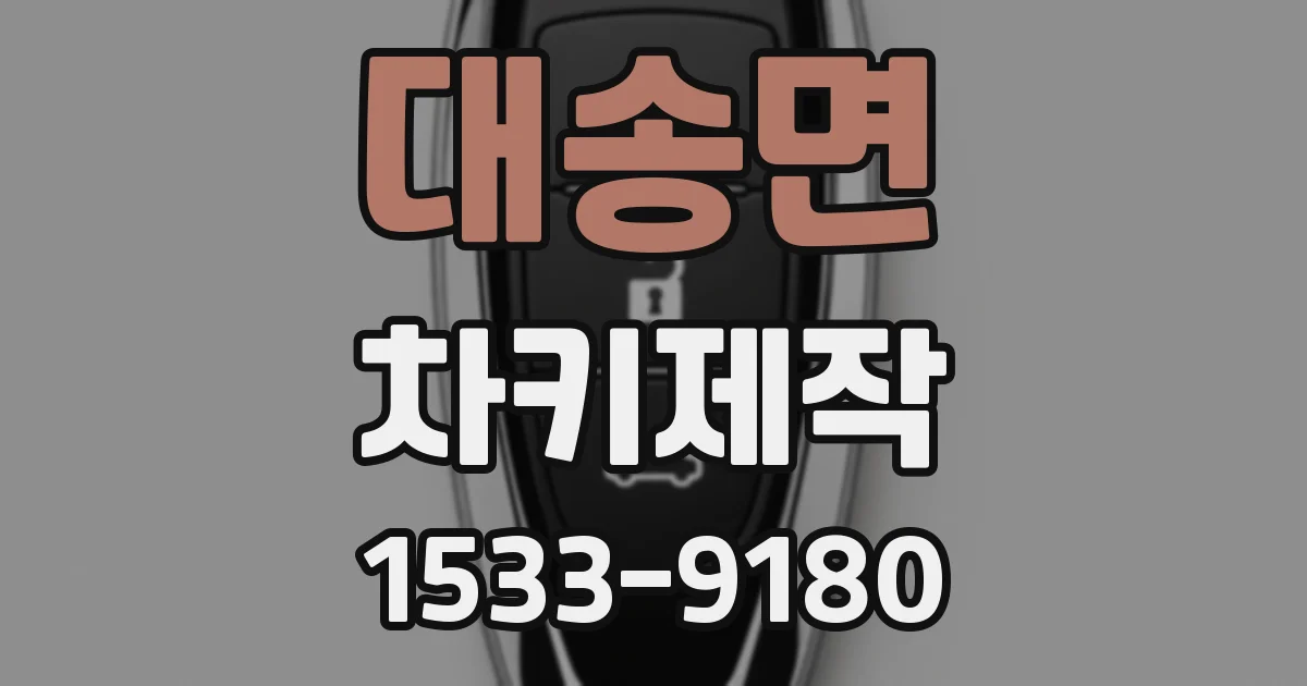 대송면 차키제작
