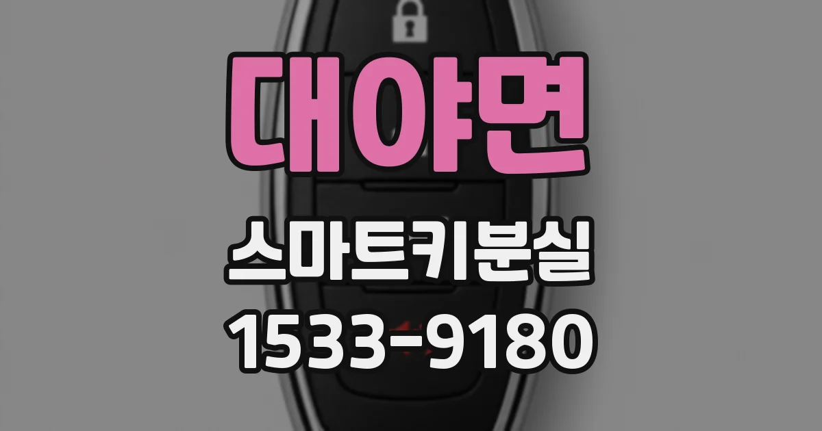 대야면 스마트키분실