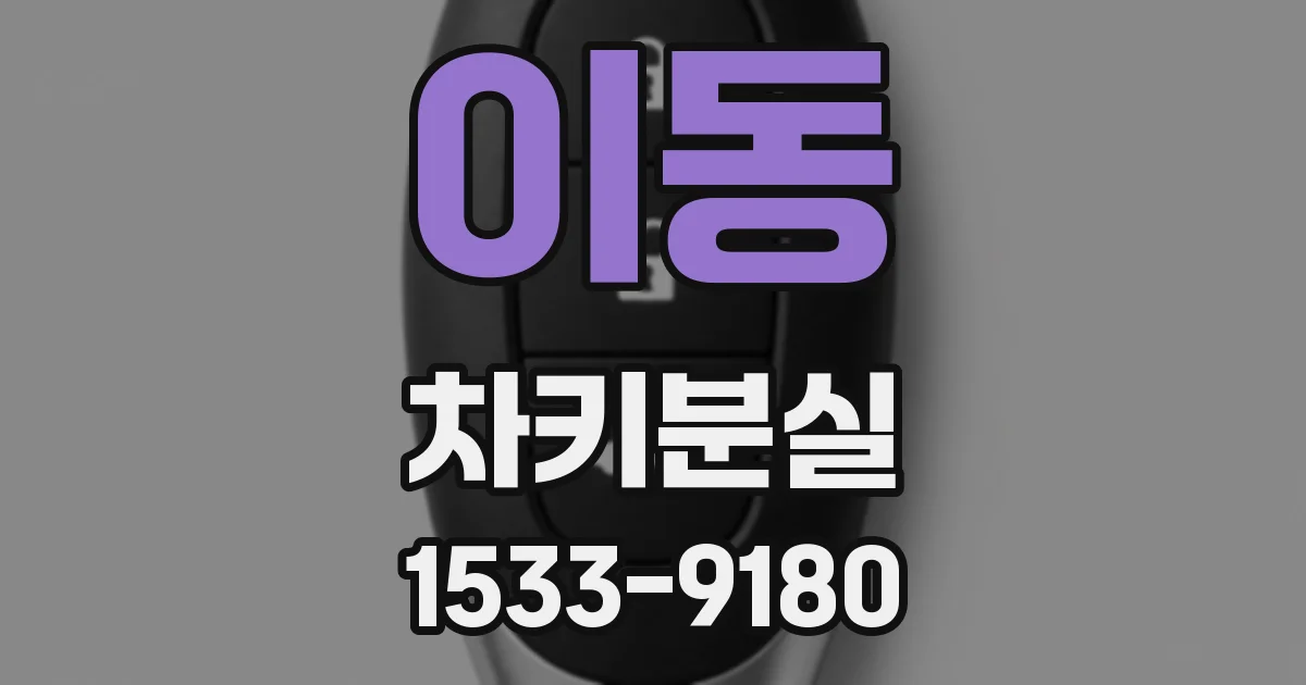 이동 차키분실
