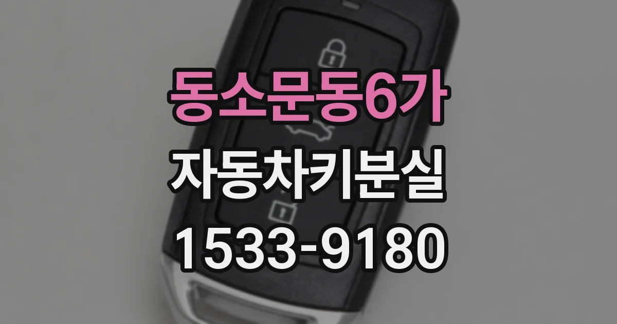 동소문동6가 자동차키분실