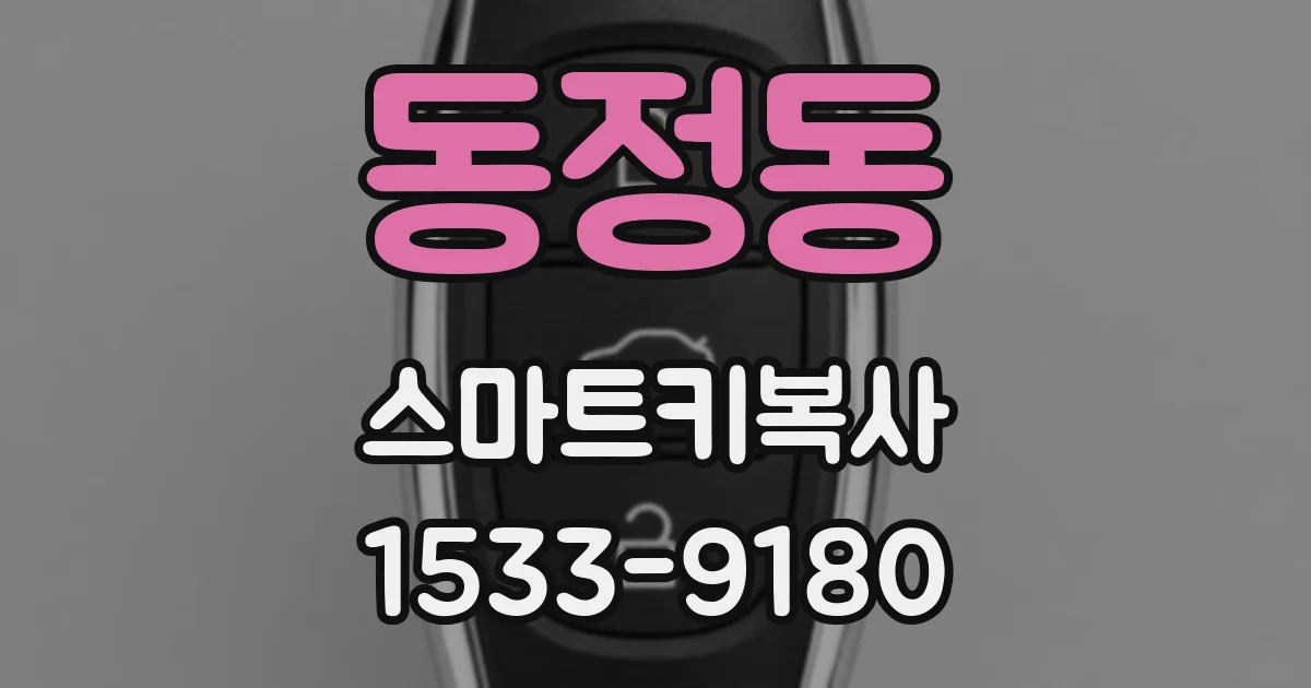 동정동 스마트키복사