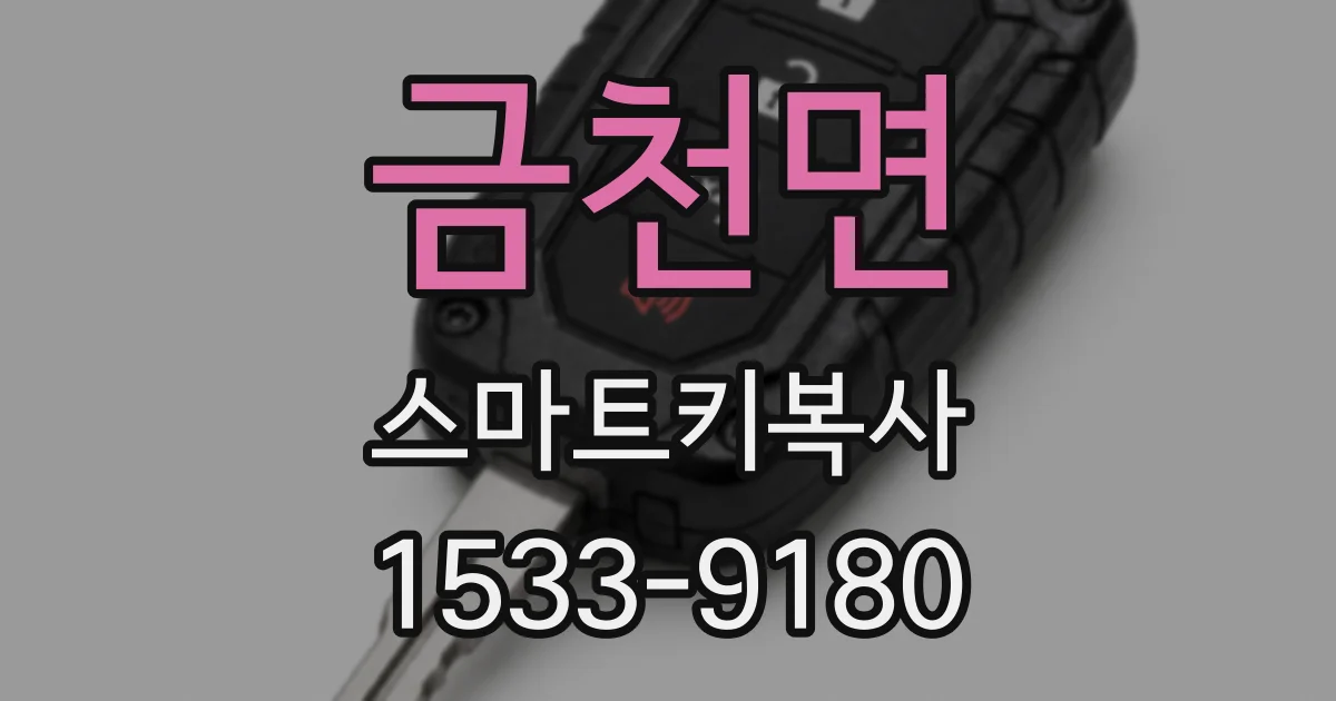 금천면 스마트키복사