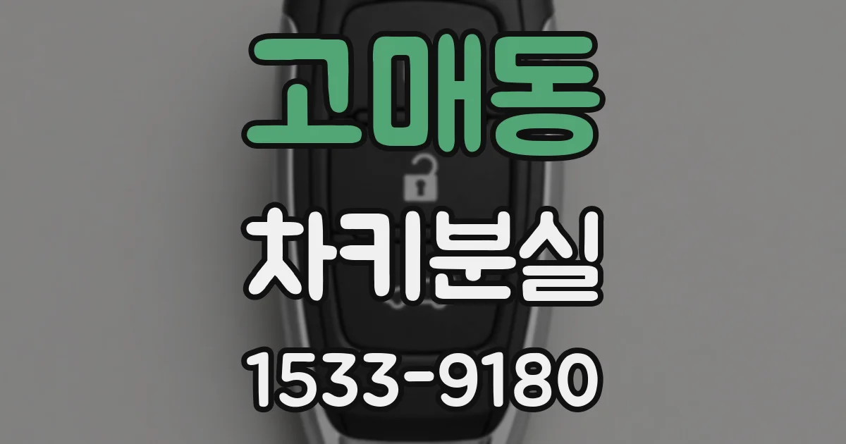고매동 차키분실