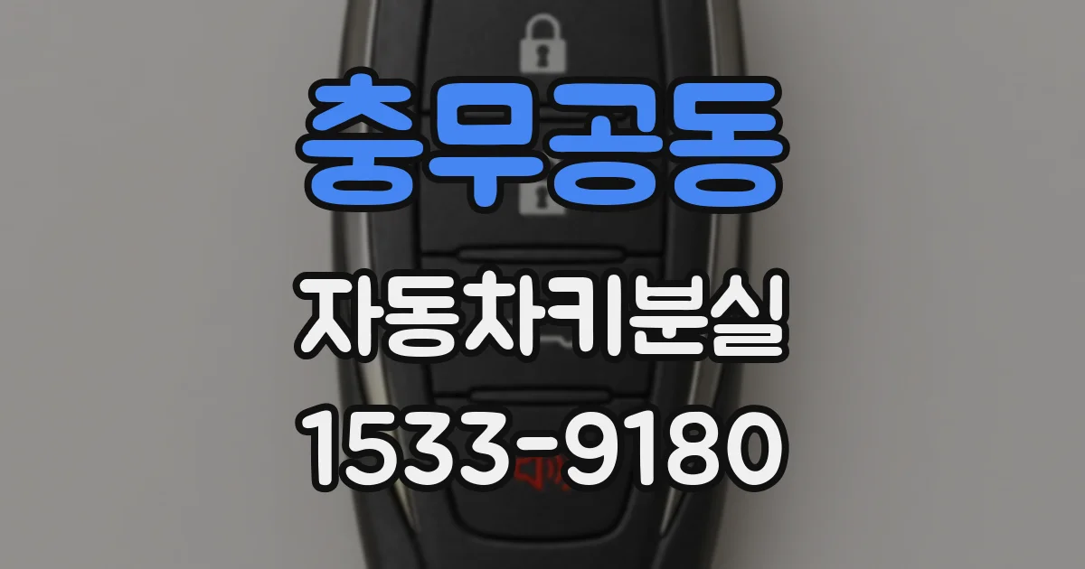 충무공동 자동차키분실