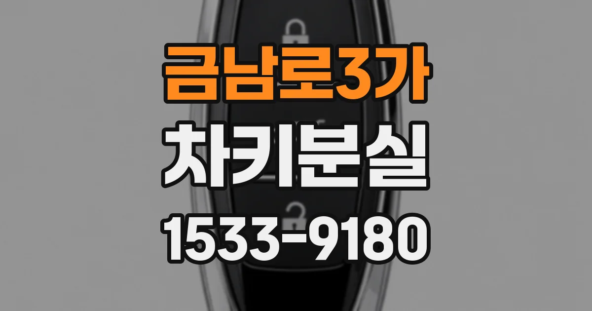 금남로3가 차키분실