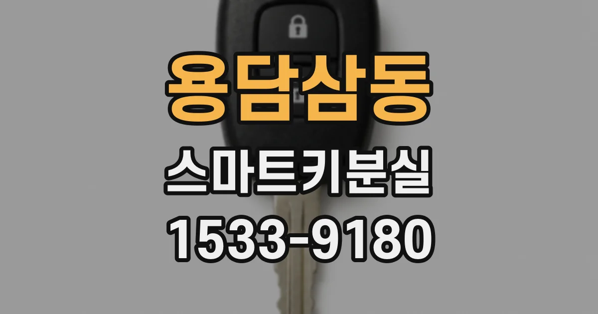용담삼동 스마트키분실