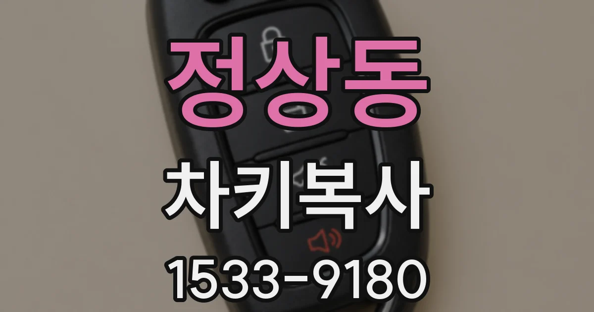 정상동 차키복사