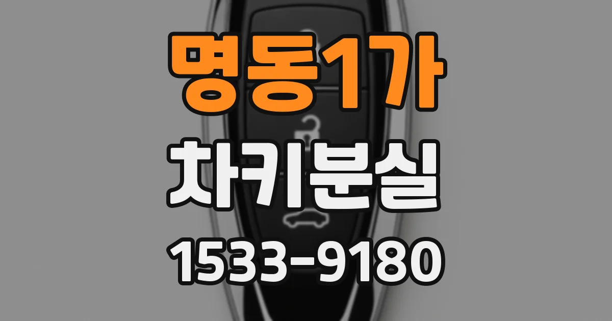 명동1가 차키분실
