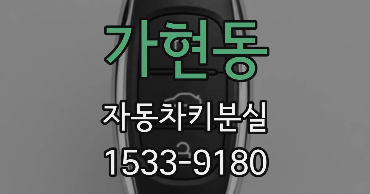가현동 자동차키분실