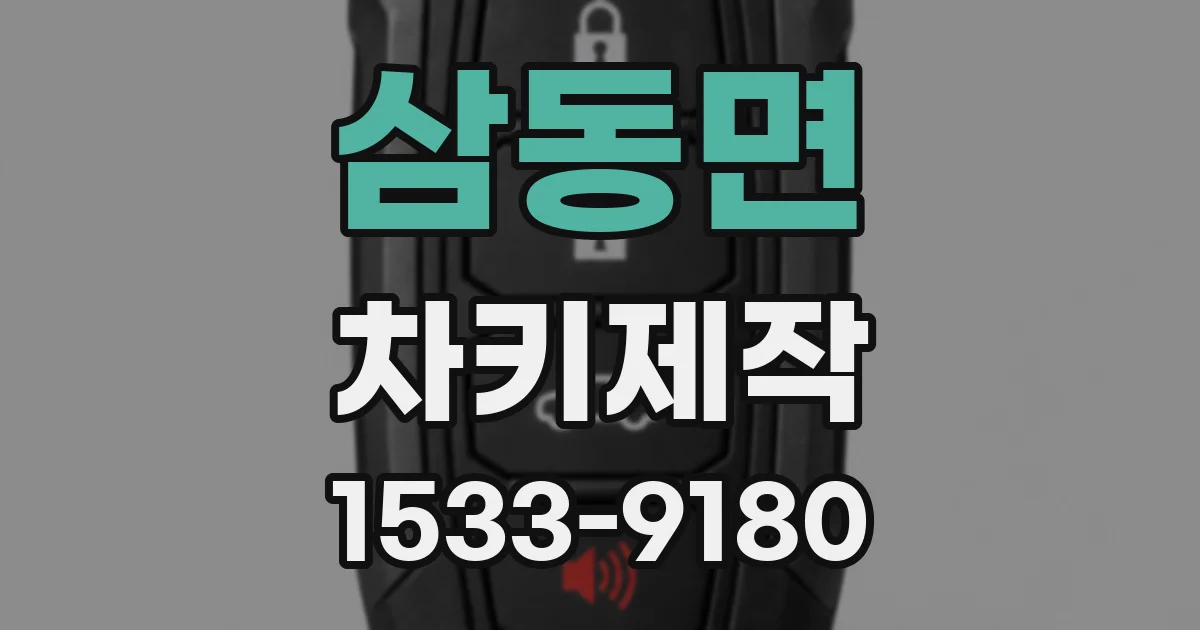 삼동면 차키제작