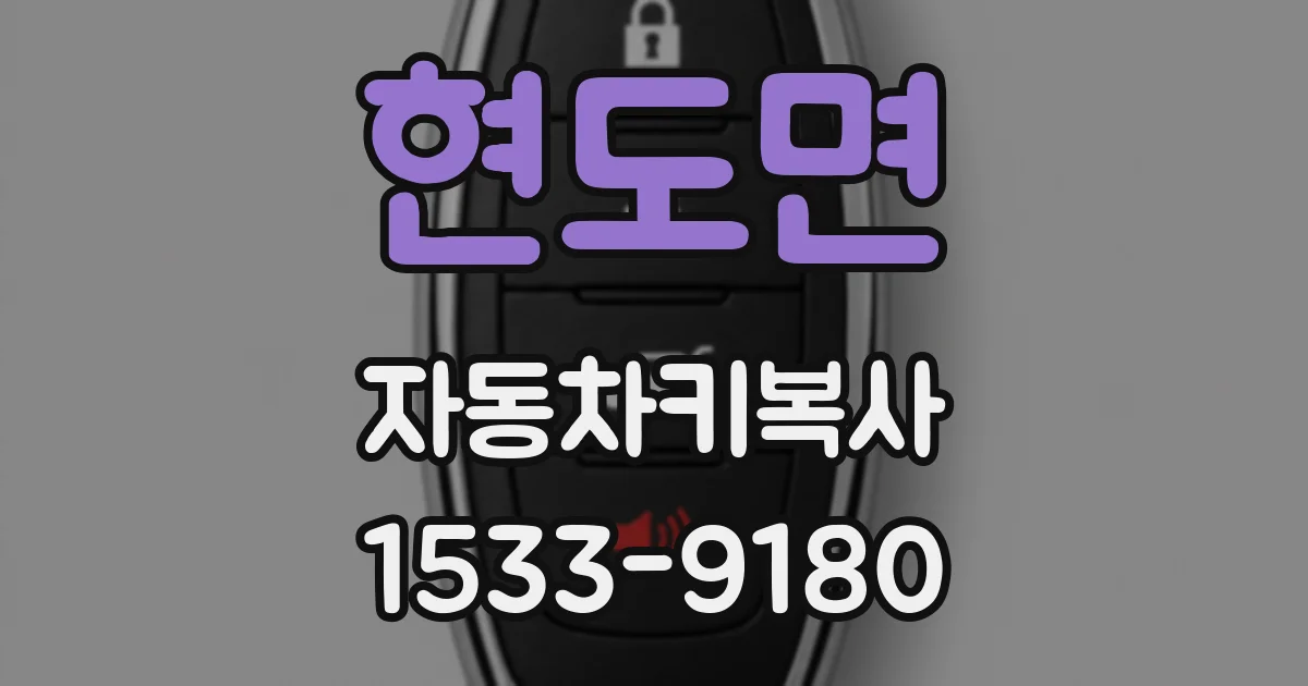 현도면 자동차키복사