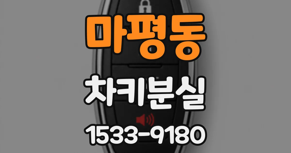 마평동 차키분실